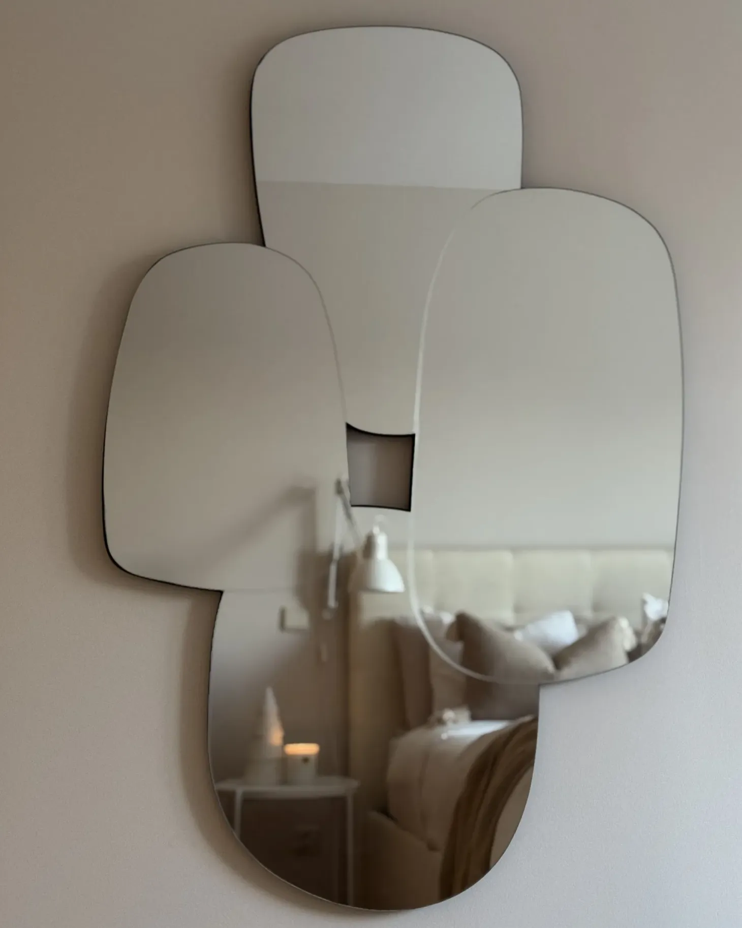 Lustro ścienne VOUZON 80 cm 120 cm Srebrny