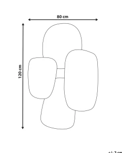 Lustro ścienne VOUZON 80 cm 120 cm Srebrny