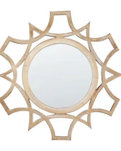Lustro ścienne ZAPOPAN 60 cm 60 cm Jodła jasna