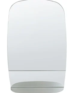 Lustro ścienne z półką BRANNAY 40 cm 60 cm Srebrny