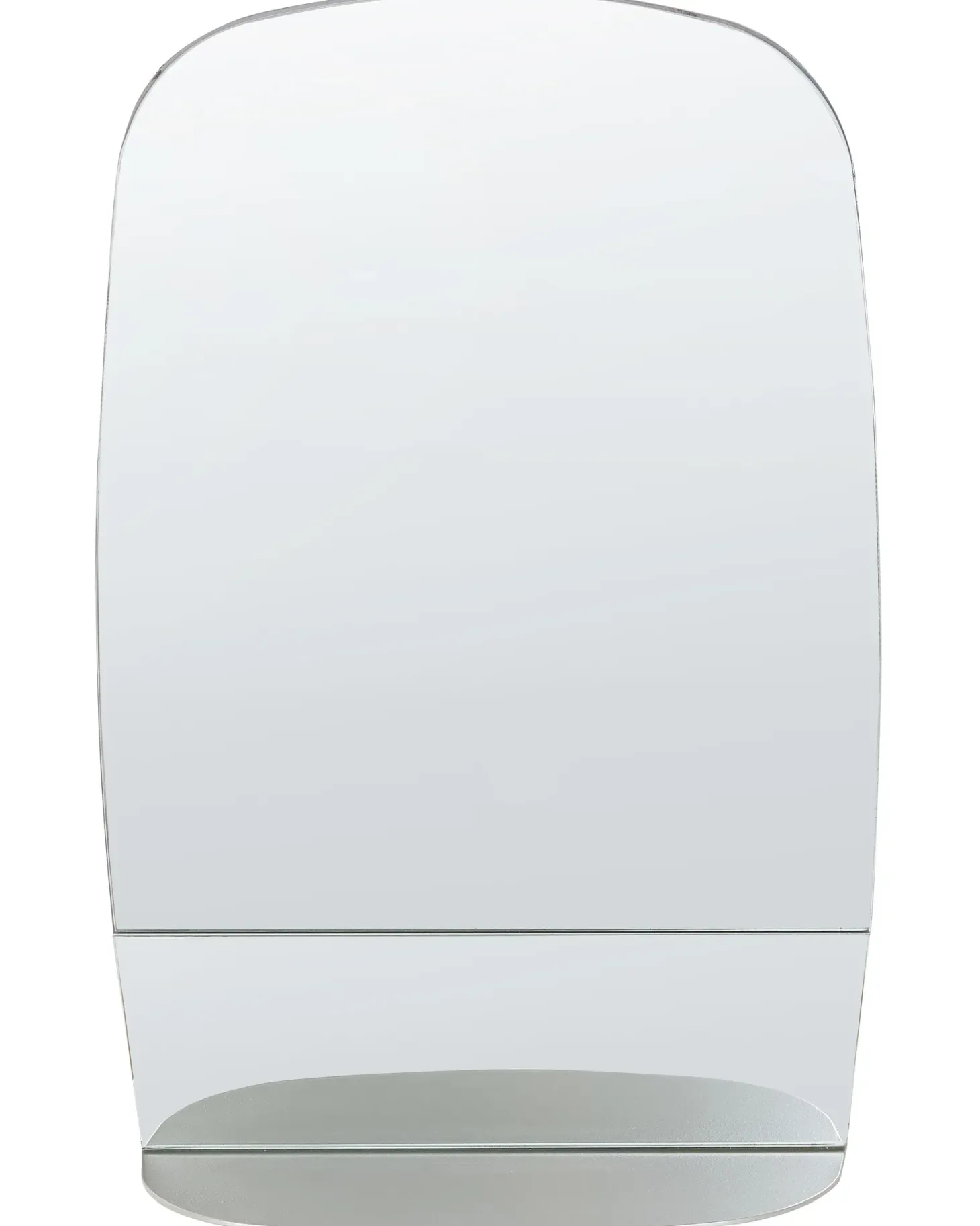 Lustro ścienne z półką BRANNAY 40 cm 60 cm Srebrny