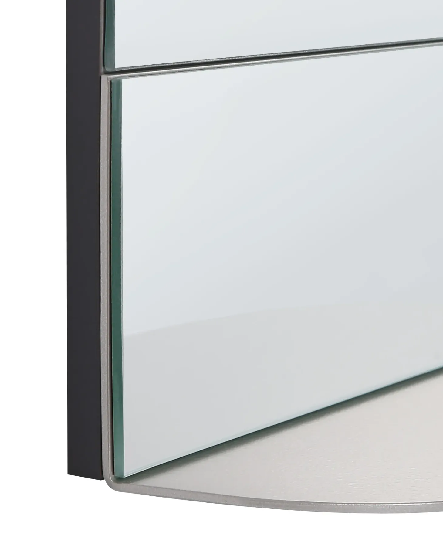 Lustro ścienne z półką BRANNAY 40 cm 60 cm Srebrny