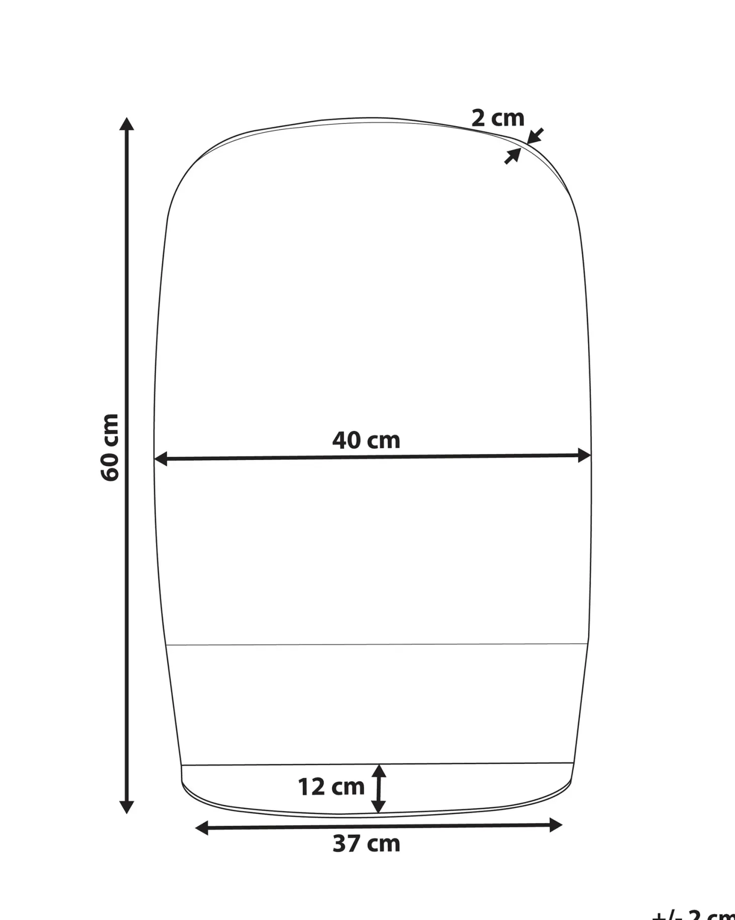 Lustro ścienne z półką BRANNAY 40 cm 60 cm Srebrny