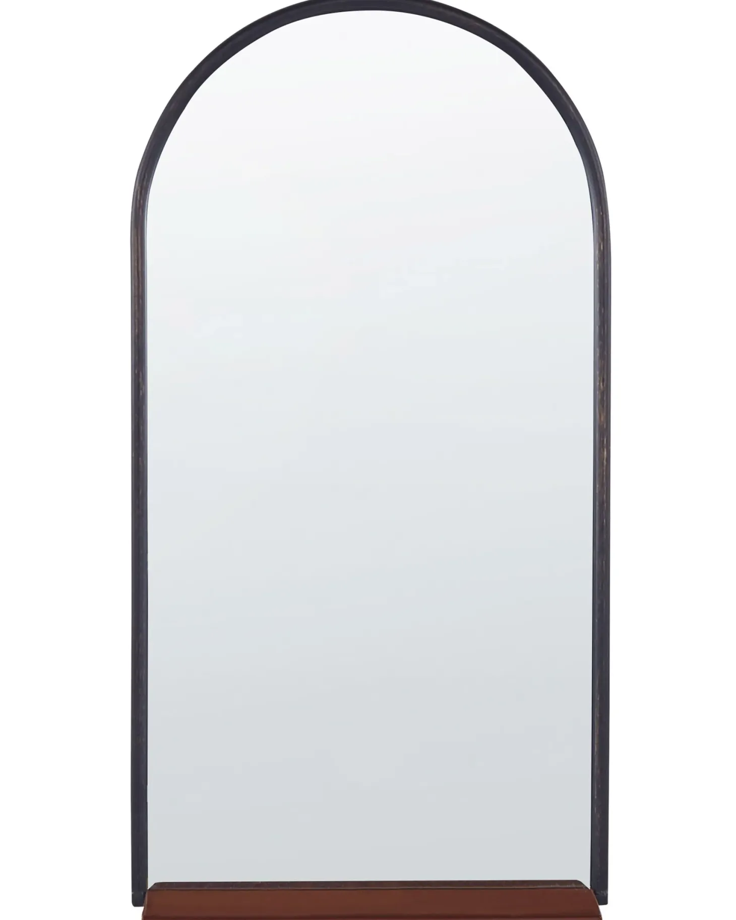 Lustro ścienne z półką DOMME 40 cm 67 cm Metal Czarny