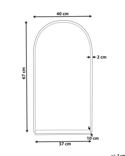 Lustro ścienne z półką DOMME 40 cm 67 cm Metal Czarny