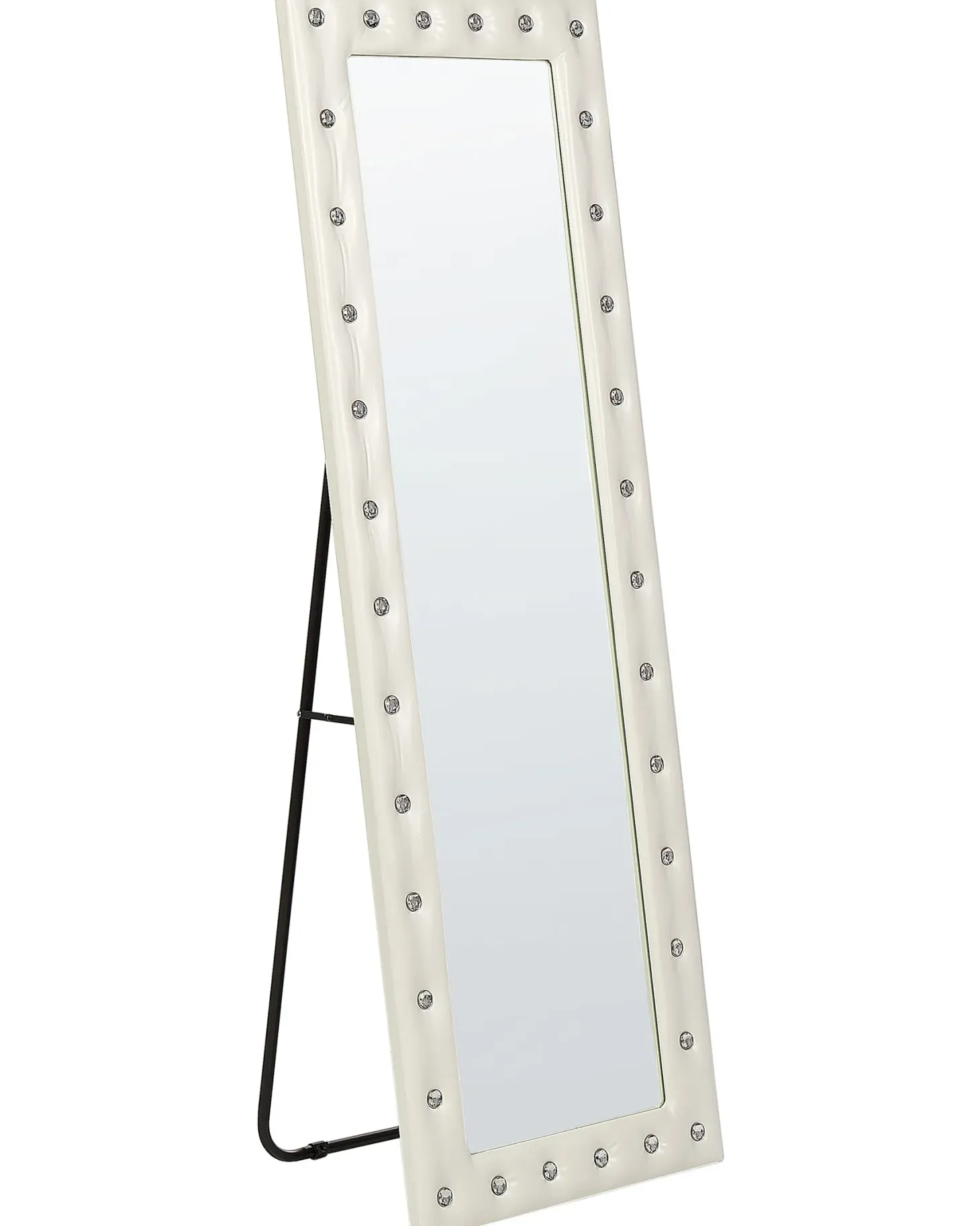 Lustro stojące ANSOUIS 150 cm Ekoskóra Biały