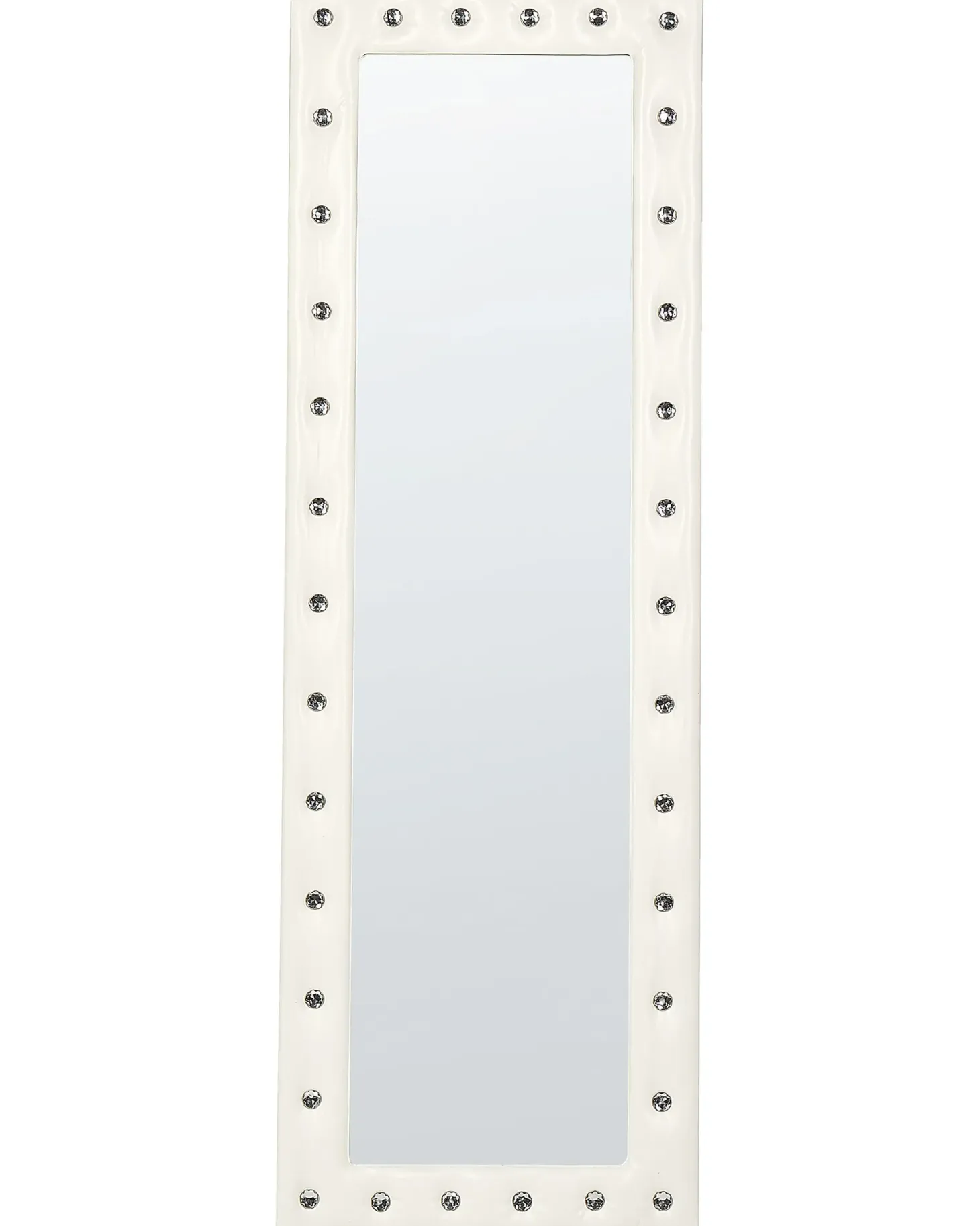 Lustro stojące ANSOUIS 150 cm Ekoskóra Biały