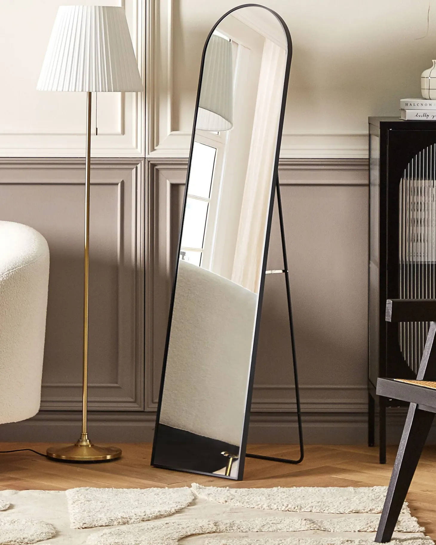 Lustro stojące BAGNOLET 150 cm Metal Czarny
