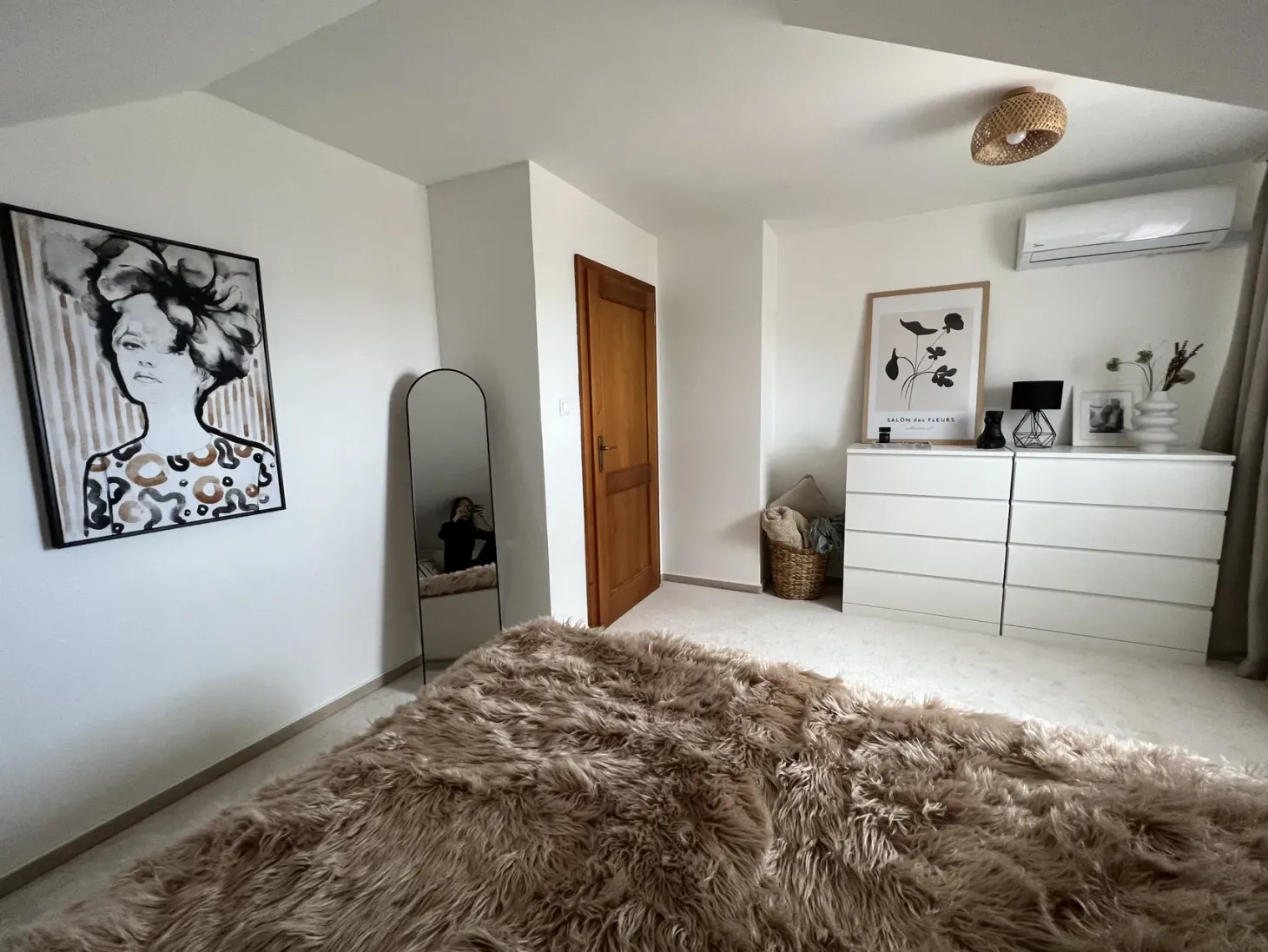 Lustro stojące BAGNOLET 150 cm Metal Czarny