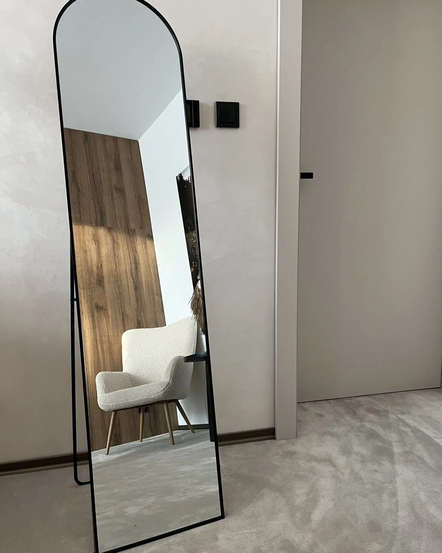 Lustro stojące BAGNOLET 150 cm Metal Czarny