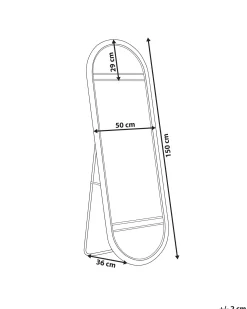 Lustro stojące BARGES 150 cm Rattan Naturalny