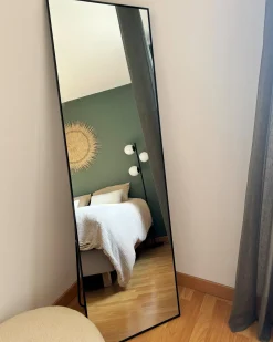 Lustro stojące BEAUVAIS 156 cm Metal Czarny