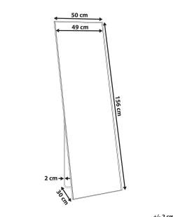 Lustro stojące BEAUVAIS 156 cm Metal Złoty