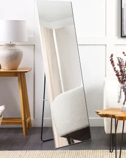 Lustro stojące BEAUVAIS 156 cm Metal Srebrny