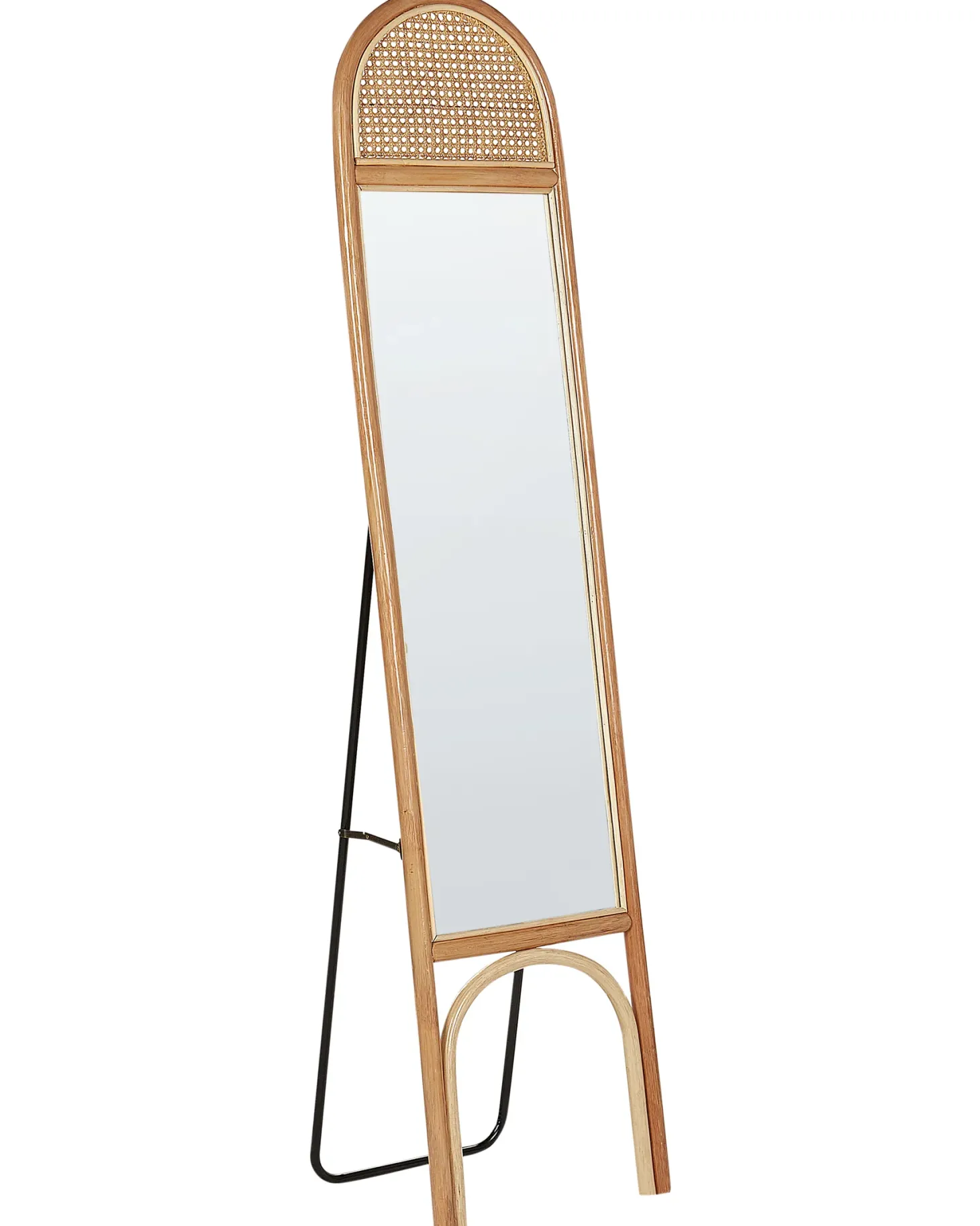 Lustro stojące BRUSSEY 170 cm Rattan Naturalny
