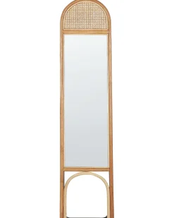 Lustro stojące BRUSSEY 170 cm Rattan Naturalny