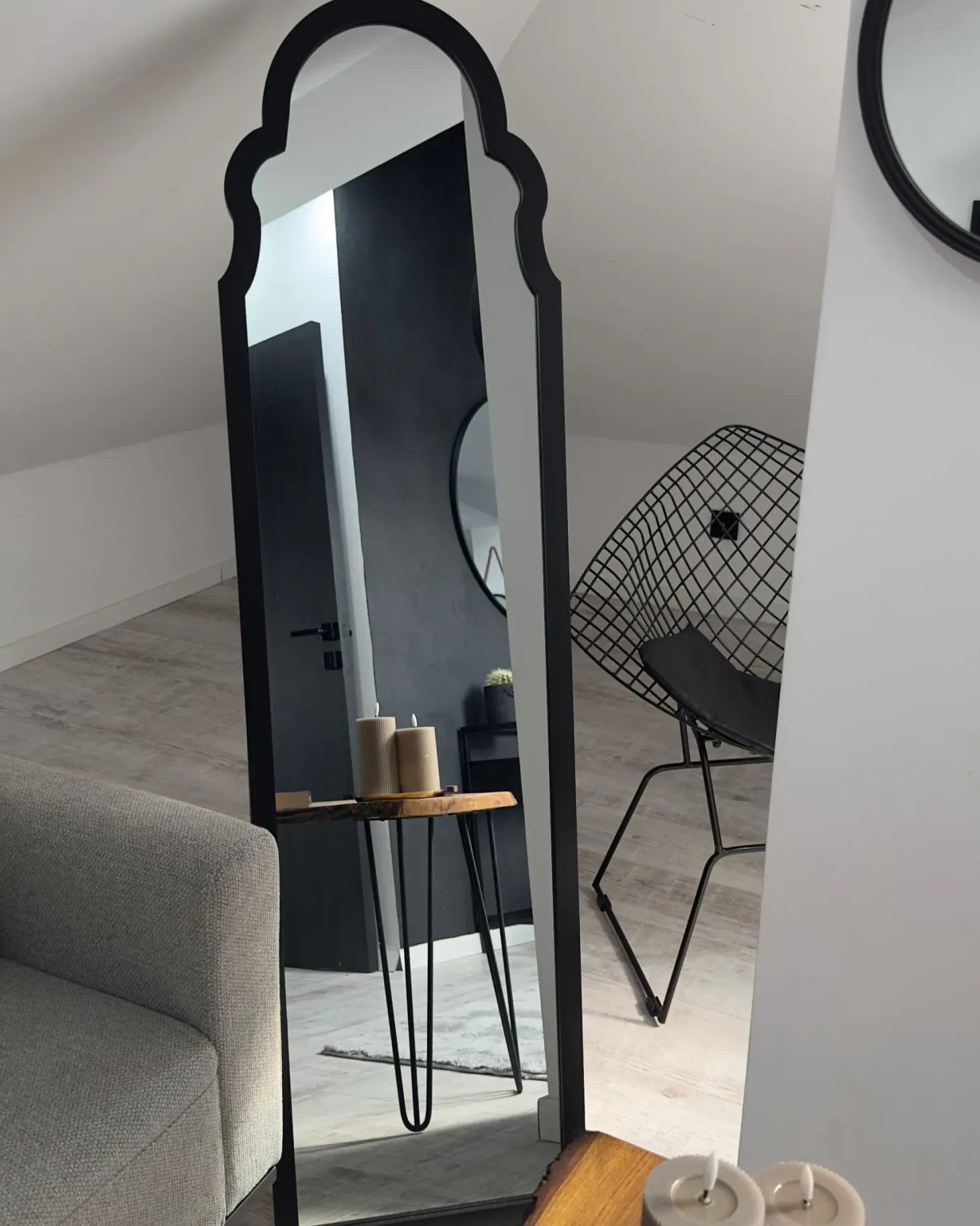 Lustro stojące CHATILLON 150 cm Czarny
