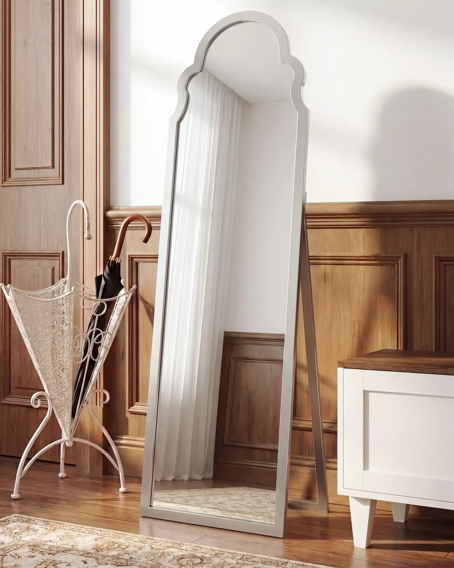 Lustro stojące CHATILLON 150 cm Srebrny