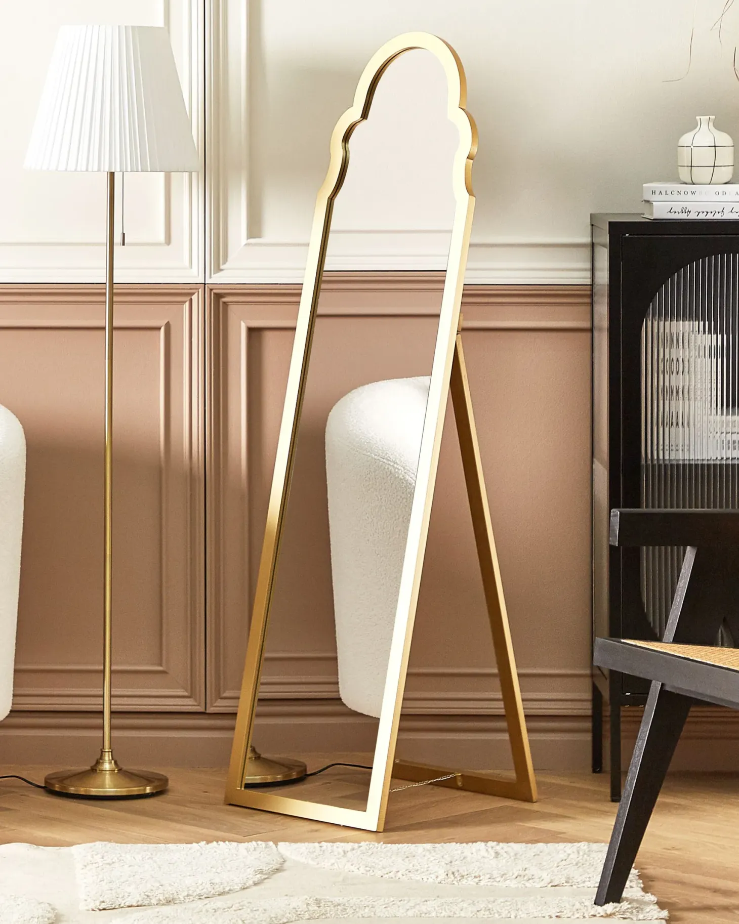 Lustro stojące CHATILLON 150 cm Złoty