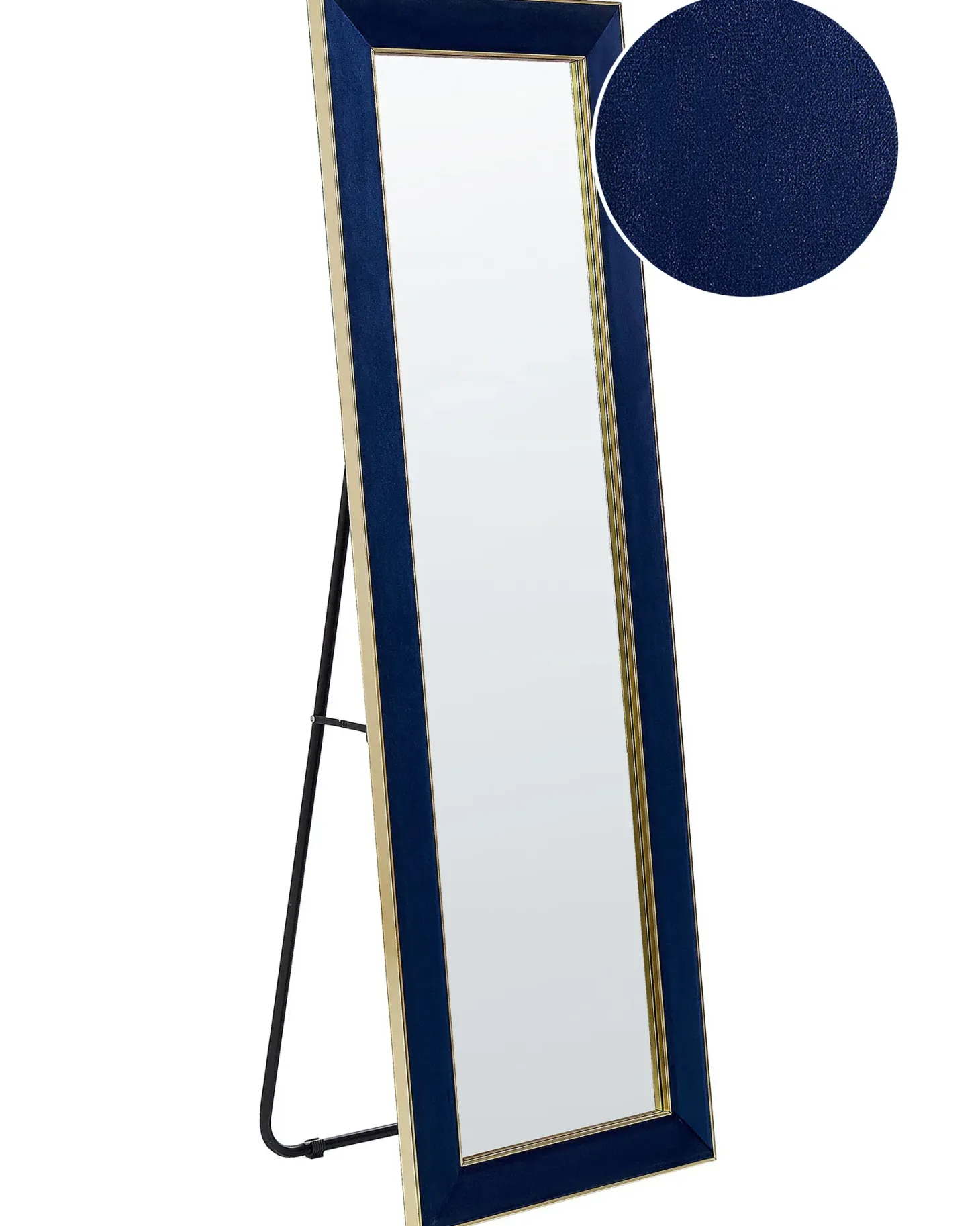 Lustro stojące LAUTREC 150 cm Welur Granatowy