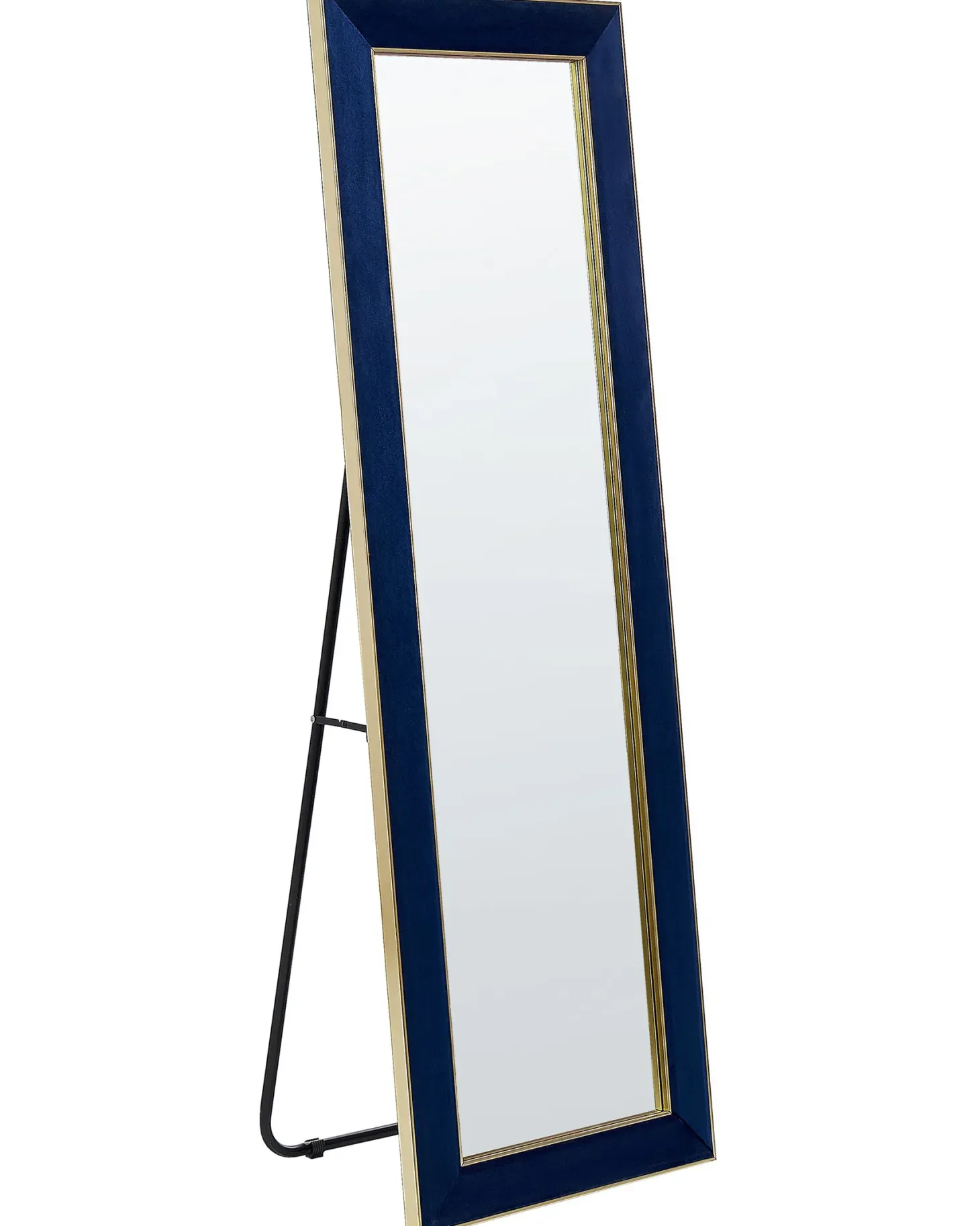 Lustro stojące LAUTREC 150 cm Welur Granatowy