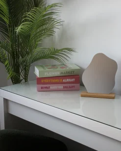 Lustro stojące LOZERE 19 cm 22 cm Bambus Jasnobrązowy