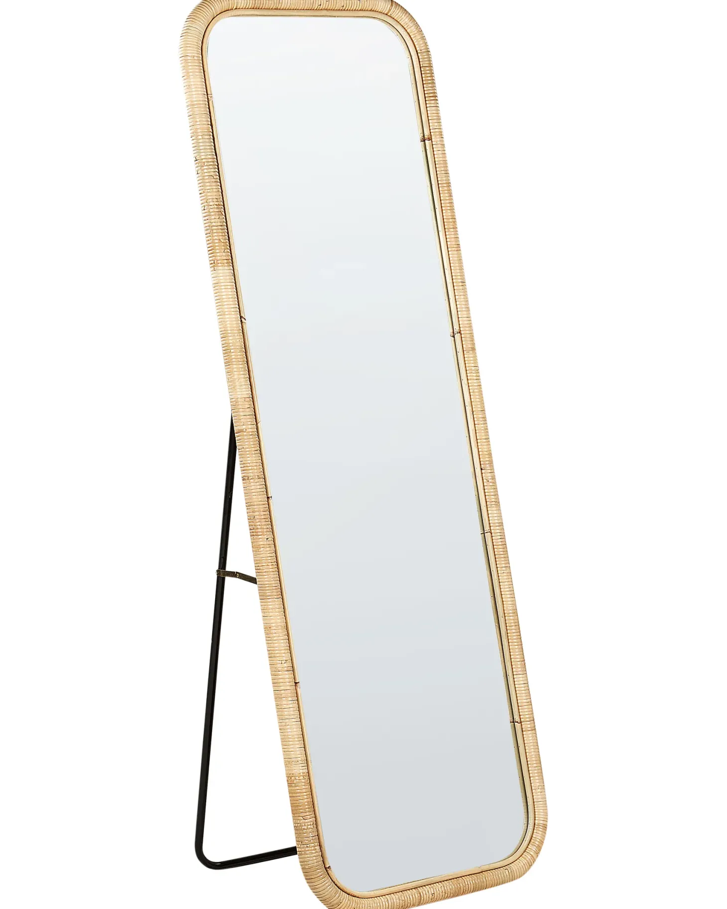 Lustro stojące MALANGE 150 cm Rattan Naturalny