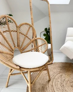 Lustro stojące MALANGE 150 cm Rattan Naturalny