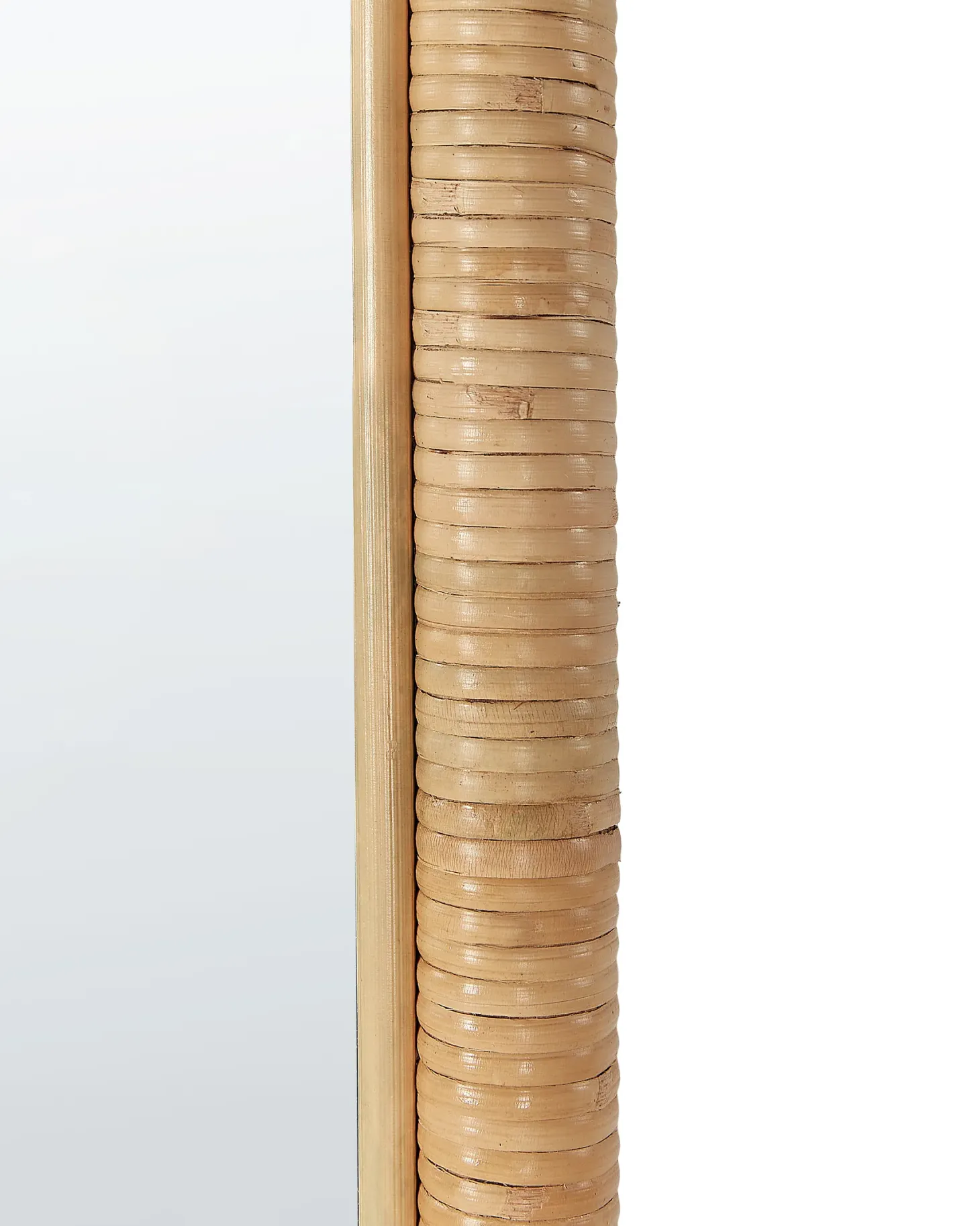 Lustro stojące MALANGE 150 cm Rattan Naturalny