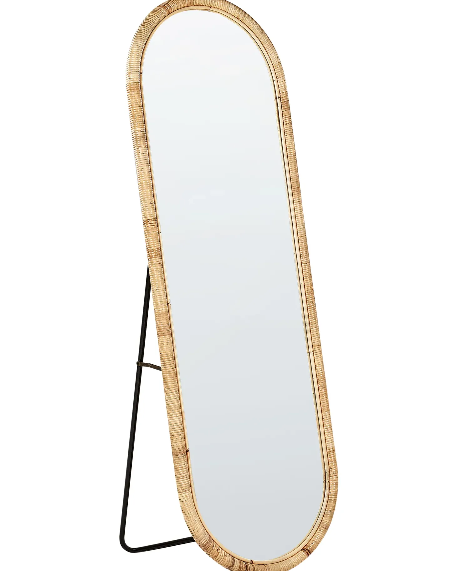 Lustro stojące MONTOT 150 cm Rattan Naturalny