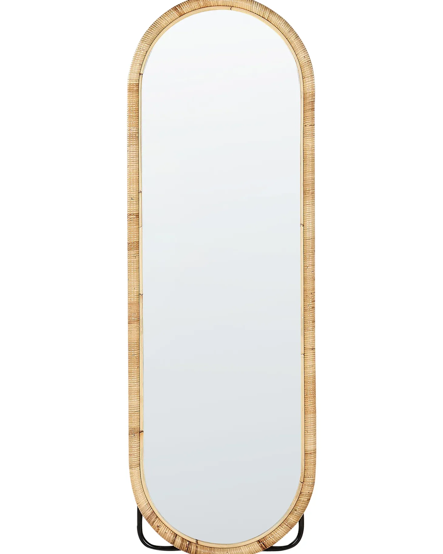 Lustro stojące MONTOT 150 cm Rattan Naturalny