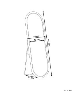 Lustro stojące MONTOT 150 cm Rattan Naturalny