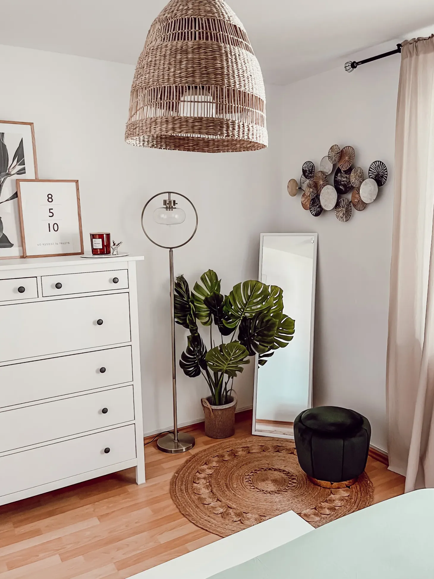 Lustro stojące TORCY 140 cm Biały