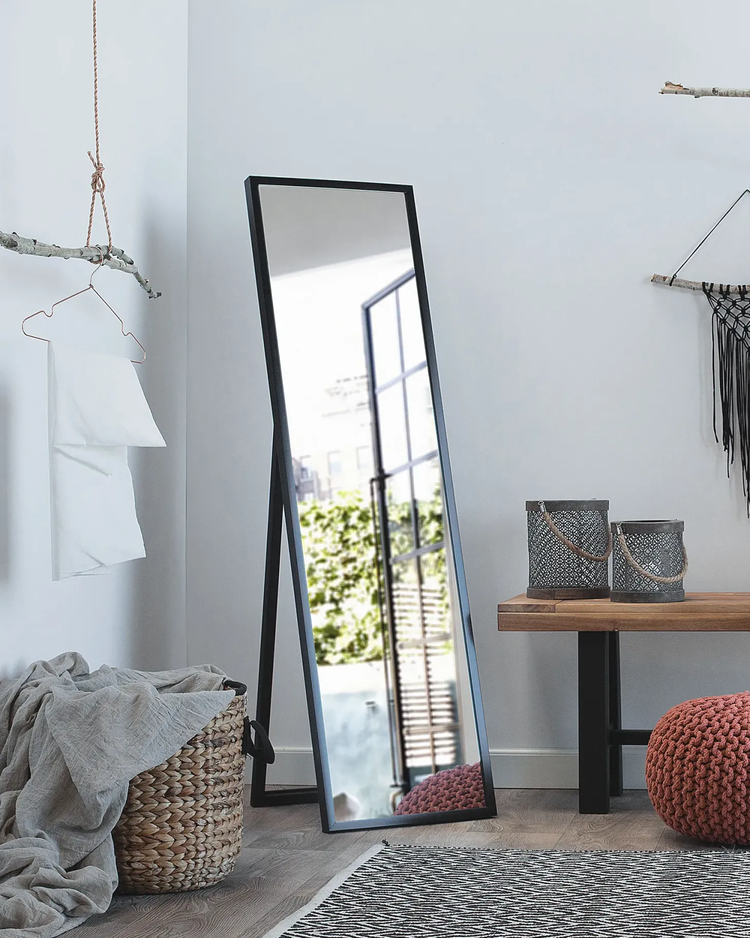 Lustro stojące TORCY 140 cm Czarny