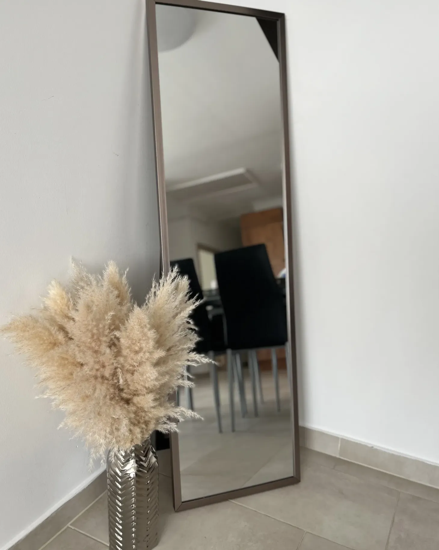 Lustro stojące TORCY 140 cm Srebrny