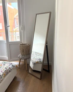 Lustro stojące TORCY 140 cm Srebrny