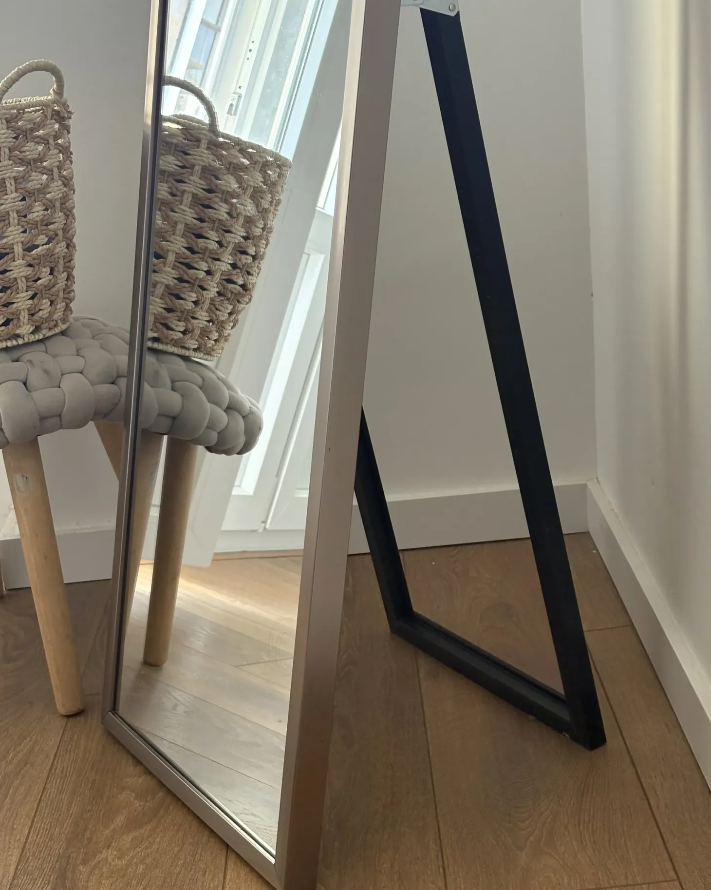 Lustro stojące TORCY 140 cm Srebrny