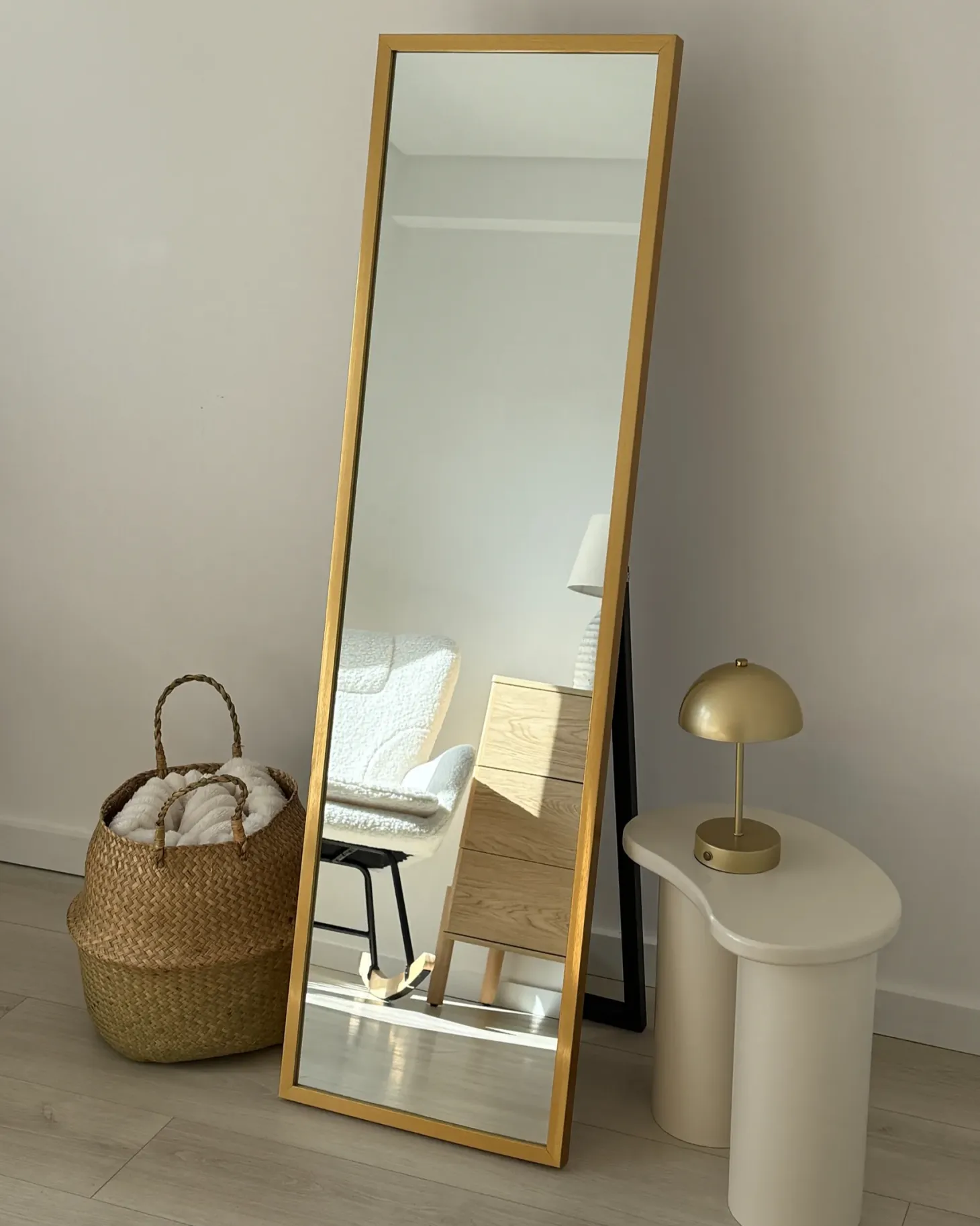 Lustro stojące TORCY 140 cm Złoty