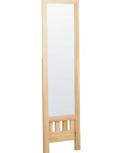 Lustro stojące z półką LUISANT 145 cm Drewno sosnowe Jasnobrązowy