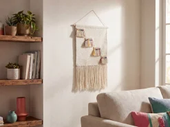 Makrama ścienna BUREWALA Bawełna 108 cm Beżowy