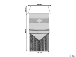 Makrama ścienna DASKA Bawełna 107 cm Beżowy