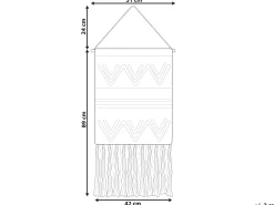 Makrama ścienna FAZILPUR Bawełna 113 cm Niebieski