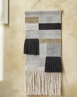 Makrama ścienna HANGU Bawełna 114 cm Beżowy