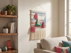 Makrama ścienna MOOLA Bawełna 109 cm Jasnobeżowy