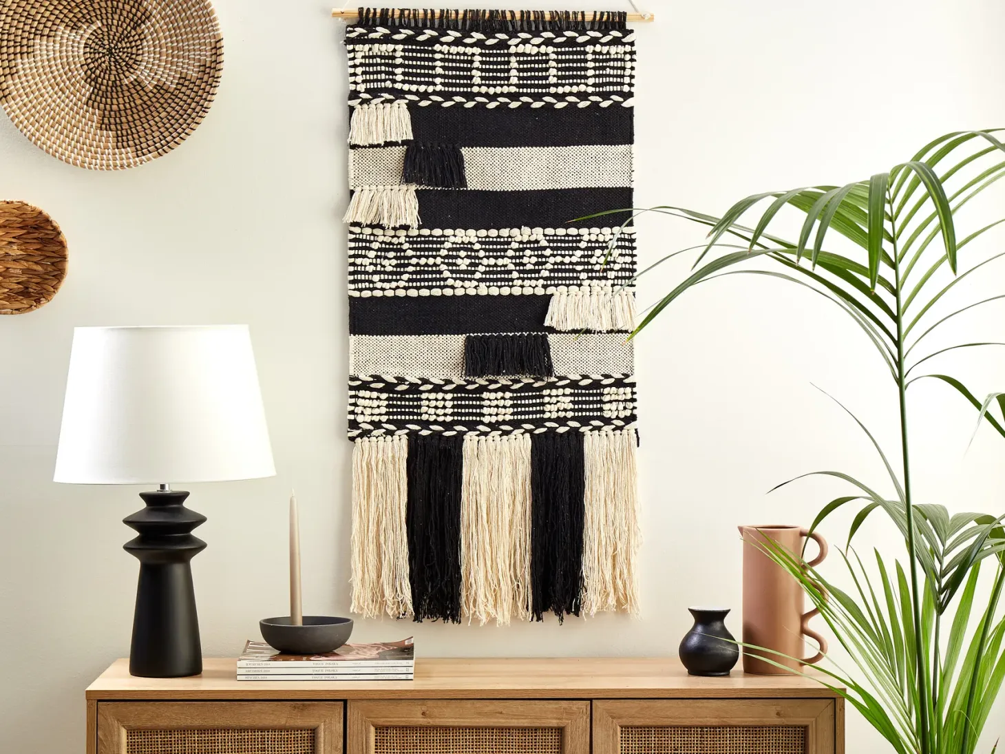 Makrama ścienna MURIDKE Bawełna 145 cm Beżowy