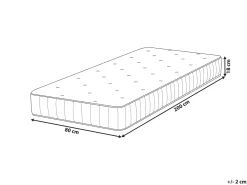 Outlet Materac kieszeniowy DUO H3/4 twardy H2/3 średnio twardy 80 x 200 cm Dzieci Materace Dziecięce|Materace Dziecięce