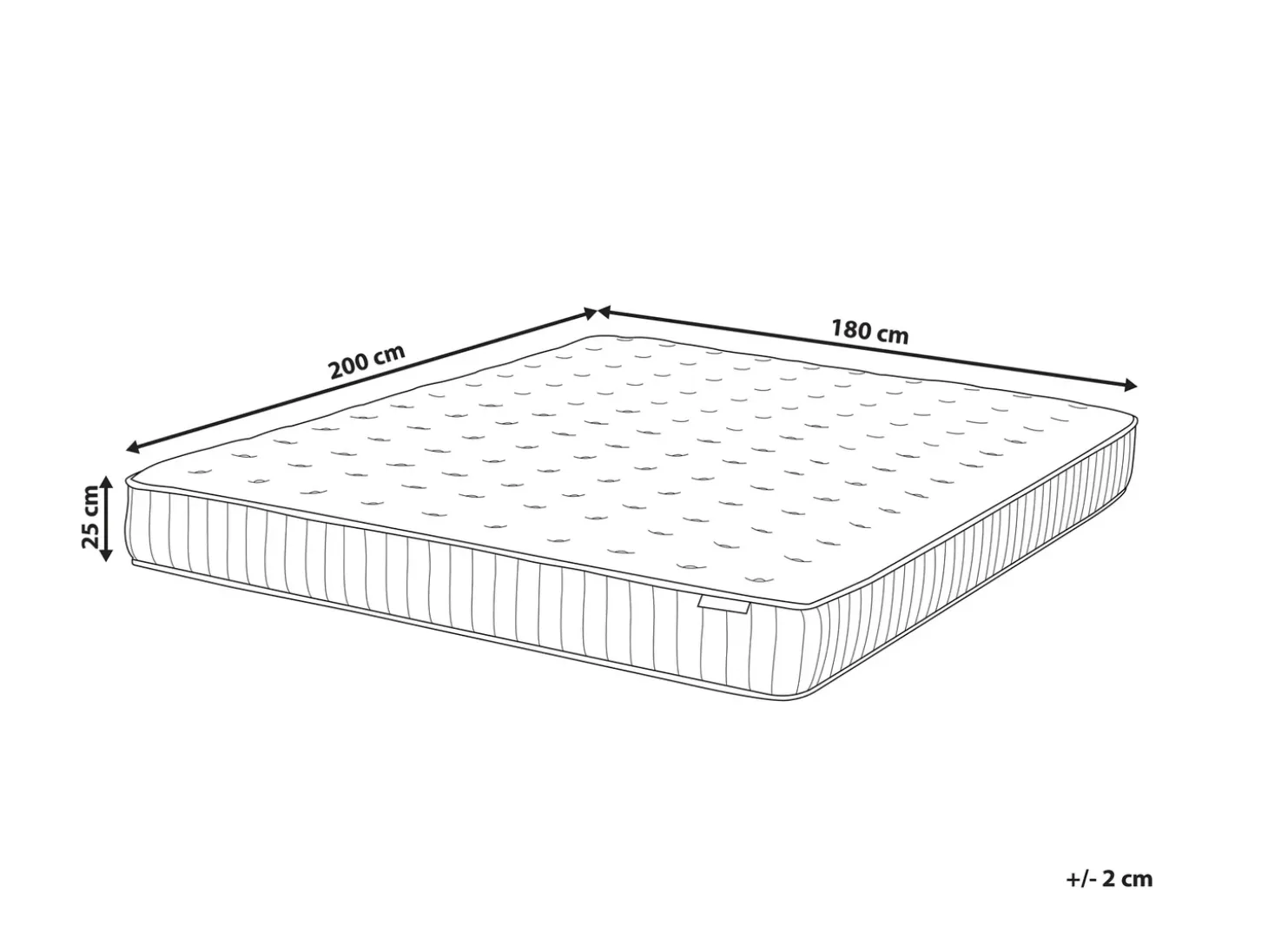 Discount Materac kieszeniowy z żelem i pianką termoelastyczną PLEASANT H2/3 średnio twardy 180 x 200 cm Wszystkie Materace|Materace Kieszeniowe