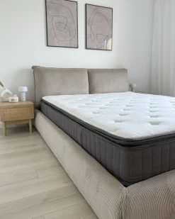New Materac kieszeniowy z żelem i pianką termoelastyczną PLEASANT H3/4 twardy 180 x 200 cm Wszystkie Materace|Materace Kieszeniowe