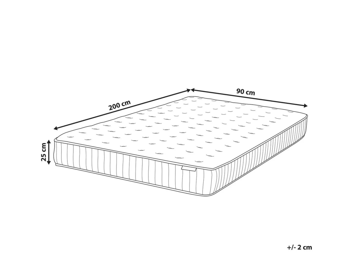 Best Materac kieszeniowy z żelem i pianką termoelastyczną PLEASANT H2/3 średnio twardy 90 x 200 cm Dzieci Materace Dziecięce|Materace Dziecięce
