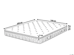 Materac kieszeniowy z lateksem JOY H2/3 średnio twardy 140 x 200 cm